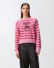 Pinko New Burgos Striped Rosa Πουλόβερ