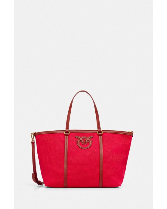 Pinko Miranda Shopper Classic Red Canvas Τσάντα Pinko Miranda Shopper Classic Red Canvas Τσάντα