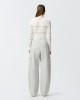 Pinko Pisanino Ribbed With Metallic Stripes White Μπλούζα