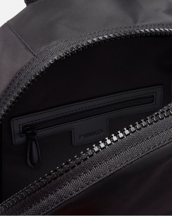Pinko Travel Recycled Fabric Black Σακίδιο Πλάτης