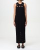 Pinko Allan Knit Openwork Midi Black Φόρεμα