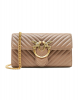 Pinko Love One Wallet Chevron Brown Leather Τσάντα Pinko Love One Wallet Chevron Brown Leather Τσάντα