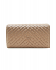 Pinko Love One Wallet Chevron Brown Leather Τσάντα Pinko Love One Wallet Chevron Brown Leather Τσάντα