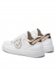 Pinko Mandy Embroidered Side Logo White Leather Παπούτσια