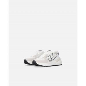 Pinko Gem Laminated Chunky With Logo White Black Αθλητικά Παπούτσια