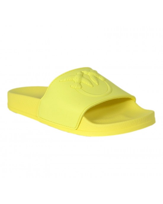 Pinko Dilly Rubberized Yellow Παντόφλες