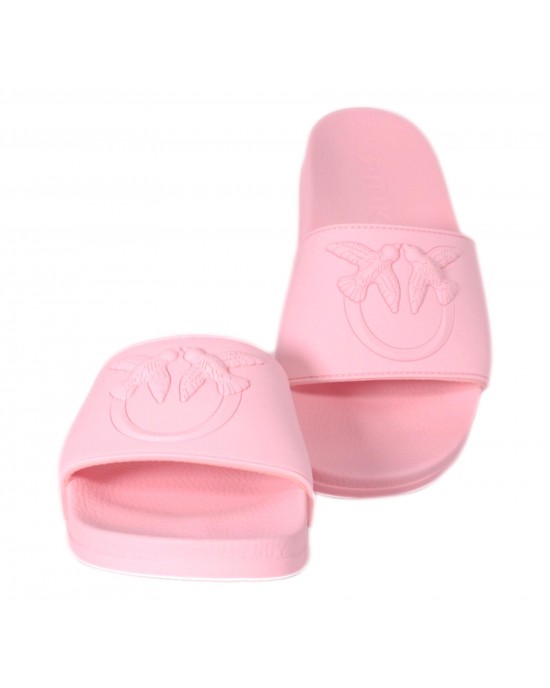 Pinko Dilly Rubberized Pink Παντόφλες