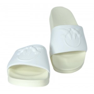 Pinko Dilly Rubberized White Παντόφλες