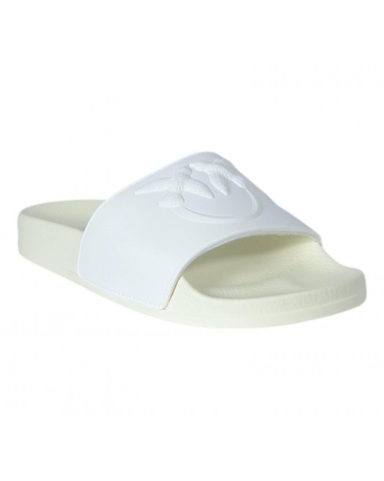Pinko Dilly Rubberized White Παντόφλες