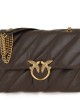 Pinko Large Love Puff Maxi Quilt Leather Brown Τσάντα Ώμου
