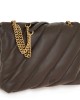 Pinko Large Love Puff Maxi Quilt Leather Brown Τσάντα Ώμου