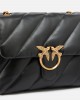 Pinko Large Shoulder Love Bag Puff Maxi Quilt Black Leather Τσάντα Ώμου