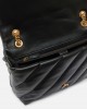 Pinko Large Shoulder Love Bag Puff Maxi Quilt Black Leather Τσάντα Ώμου