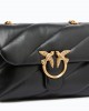 Pinko Love Puff Classic Black Leather Τσάντα