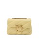 Pinko Small Shoulder Love Bag Puff Maxi Quilt Giallo Leather Τσάντα Ώμου