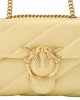 Pinko Small Shoulder Love Bag Puff Maxi Quilt Giallo Leather Τσάντα Ώμου