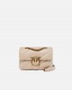Pinko Small Love Puff Maxi Quilt Leather Beige Τσάντα Ώμου