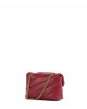 Pinko Baby Shoulder Love Bag Puff Maxi Quilt Red Leather Τσάντα Ώμου