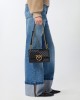 Pinko Small Shoulder Love Bag One Chevron Black Τσάντα Ώμου