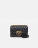 Pinko Small Shoulder Love Bag One Chevron Black Τσάντα Ώμου
