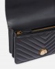Pinko Small Shoulder Love Bag One Chevron Black Τσάντα Ώμου
