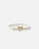 Pinko Love Birds Leather 3cm White Ζώνη