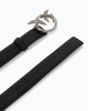 Pinko Love Birds Leather 3cm Black Ζώνη