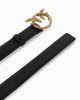 Pinko Love Birds Leather 3cm Black Ζώνη
