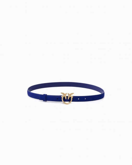 Pinko Love Berry H2 Suede Blue Ζώνη