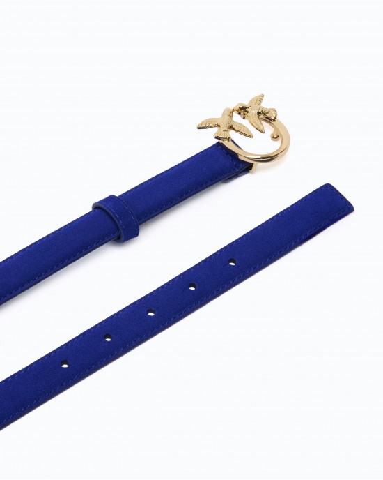 Pinko Love Berry H2 Suede Blue Ζώνη