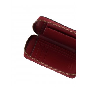 Pinko Taylor Zip Around Square Leather Red Πορτοφόλι