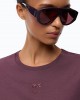 Pinko Bussolotto T-shirt Love Birds Logo Bordeaux Μπλούζα