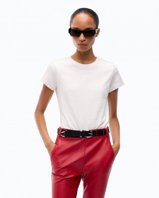 Pinko Bussolotto T-shirt Love Birds Logo White Μπλούζα