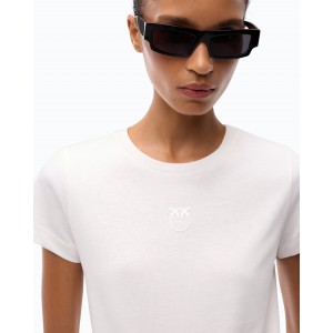 Pinko Bussolotto T-shirt Love Birds Logo White Μπλούζα