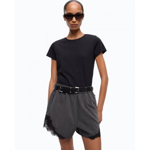 Pinko Bussolotto T-shirt Love Birds Logo Black Μπλούζα