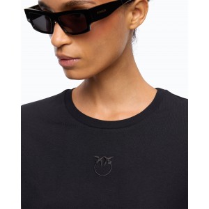 Pinko Bussolotto T-shirt Love Birds Logo Black Μπλούζα