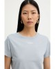 Pinko Basico T-shirt With PINKO Logo Light Blue Μπλούζα