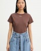 Pinko Basico T-shirt With PINKO Logo Brown Μπλούζα