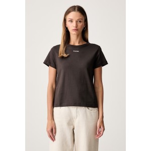 Pinko Basico T-shirt PINKO Logo Brown Μπλούζα