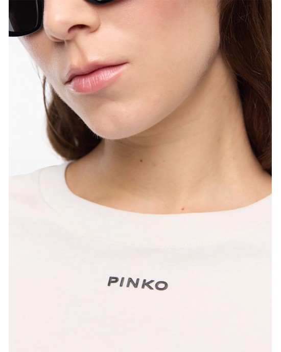 Pinko Basico T-shirt PINKO Logo White Μπλούζα