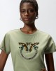 Pinko Quentin T-shirt Love Birds Jewel Maxi Embroidery Green Μπλούζα