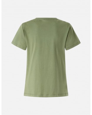 Pinko Quentin T-shirt Love Birds Jewel Maxi Embroidery Green Μπλούζα