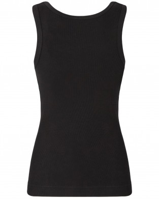 Pinko Calcolatore Vest Top With Love Birds Golden Detail Black Μπλούζα