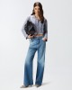 Pinko Wanda Wide-leg Jeans With Fading Παντελόνι