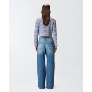 Pinko Wanda Wide-leg Jeans With Fading Παντελόνι