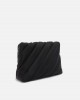 Pinko Extra Love Bag Puff Maxi Crossbody Quilted Nylon Black Τσάντα Ώμου