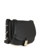 Pinko Saddle Classic Black Leather Τσάντα Ώμου