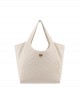 Pinko Tote Puzzle White Leather Τσάντα