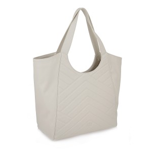 Pinko Tote Puzzle White Leather Τσάντα