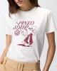 Pinko Trapani T-shirt With Pinko Sour Disco Star Print White Μπλούζα